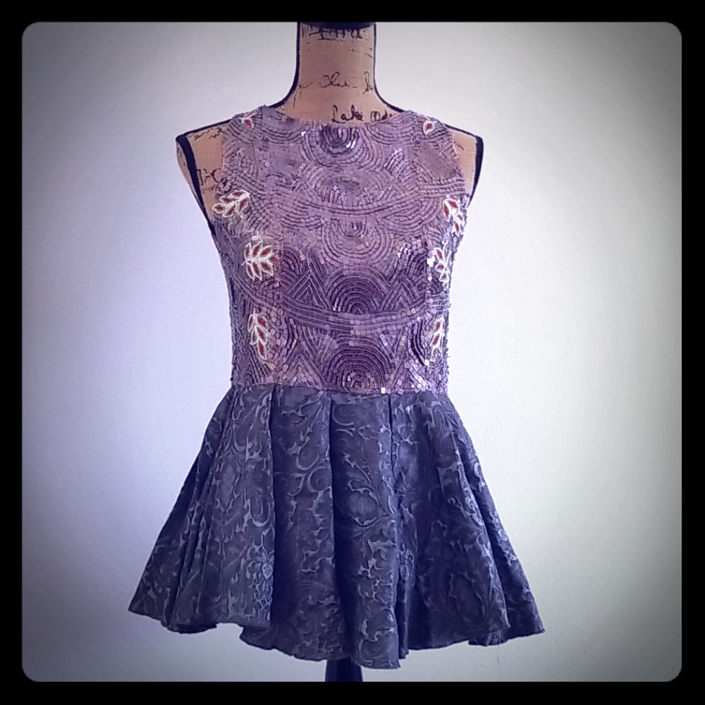 Beaded sequin top